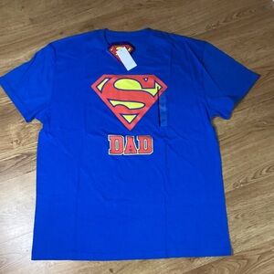 DC Comics Blue Superman Dad Tee
